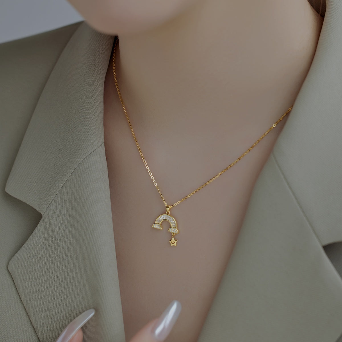 [Kincade Jewelrys]Unique Rainbow Star Necklace