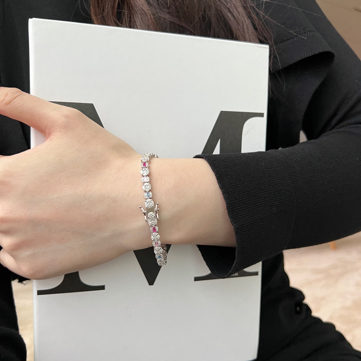 [Kincade Jewelrys]Dazzling Radiant Multi Cut Daily Bracelet