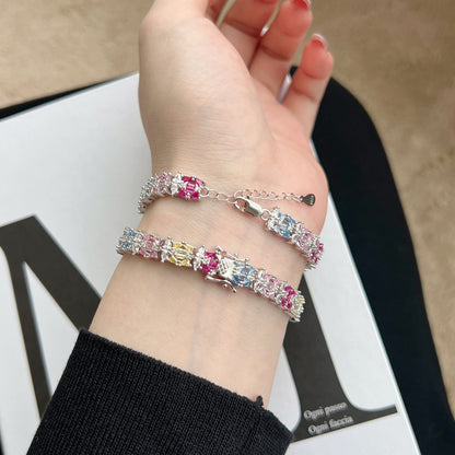 [Kincade Jewelrys]Delicate Colorful Multi Cut Party Bracelet