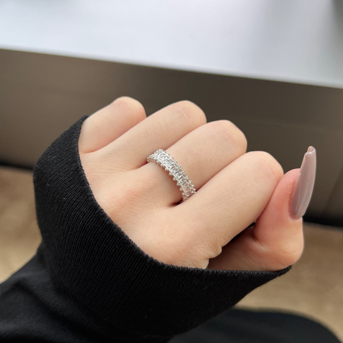 [Kincade Jewelrys]Splashy Ornate Emerald Cut Cocktail Ring