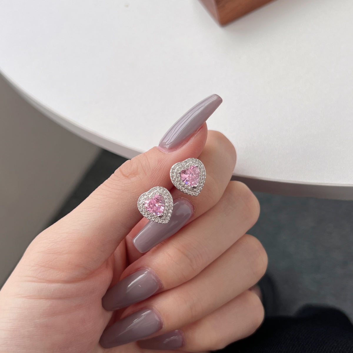 [Kincade Jewelrys]Dazzling Heart Shape Lover Earrings