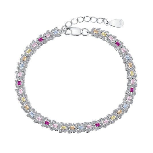 [Kincade Jewelrys]Delicate Colorful Multi Cut Daily Bracelet