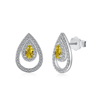 [Kincade Jewelrys]Sparkling Delicate Water Drop Shape Daily Earrings