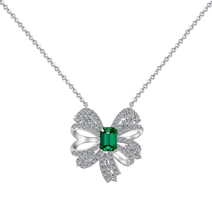 [Kincade Jewelrys]Luxurious Flower Shape Emerald Cut Necklace