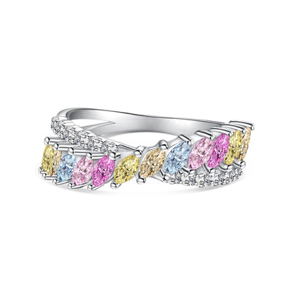 [Kincade Jewelrys]Unique Colorful Marquise Cut Daily Ring