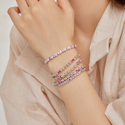 [Kincade Jewelrys]Delicate Colorful Multi Cut Daily Bracelet
