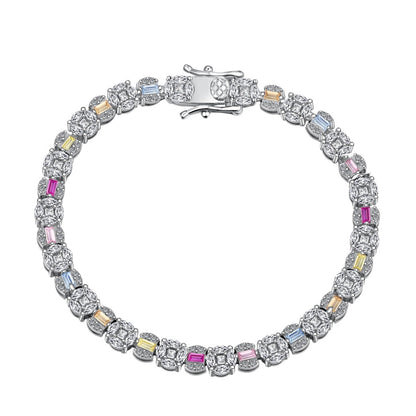 [Kincade Jewelrys]Dazzling Radiant Multi Cut Daily Bracelet