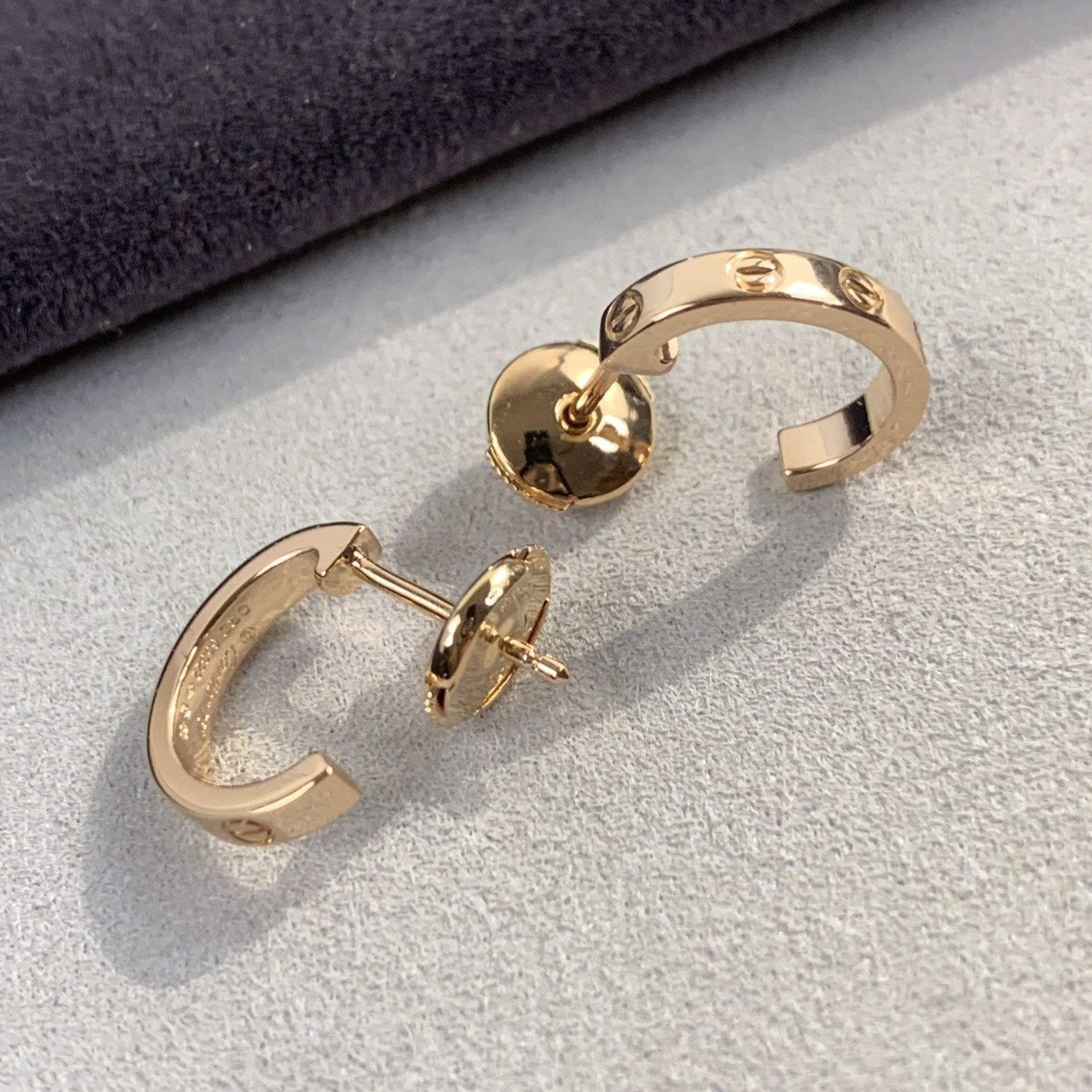 [Kincade Jewelrys]LOVE EARRINGS 2.65MM PINK GOLD