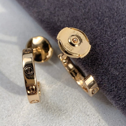 [Kincade Jewelrys]LOVE EARRINGS 2.65MM PINK GOLD