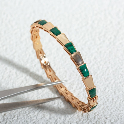 [Kincade Jewelrys]SERPENTI BRACELET PINK GOLD MALACHITE