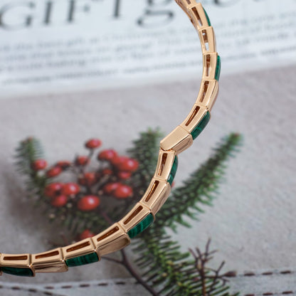 [Kincade Jewelrys]SERPENTI BRACELET PINK GOLD MALACHITE