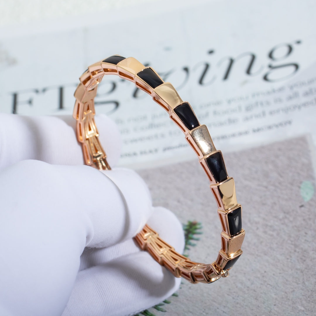 [Kincade Jewelrys]SERPENTI BRACELET PINK GOLD ONYX