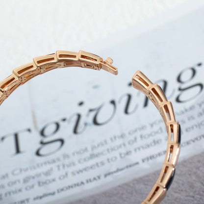 [Kincade Jewelrys]SERPENTI BRACELET PINK GOLD ONYX