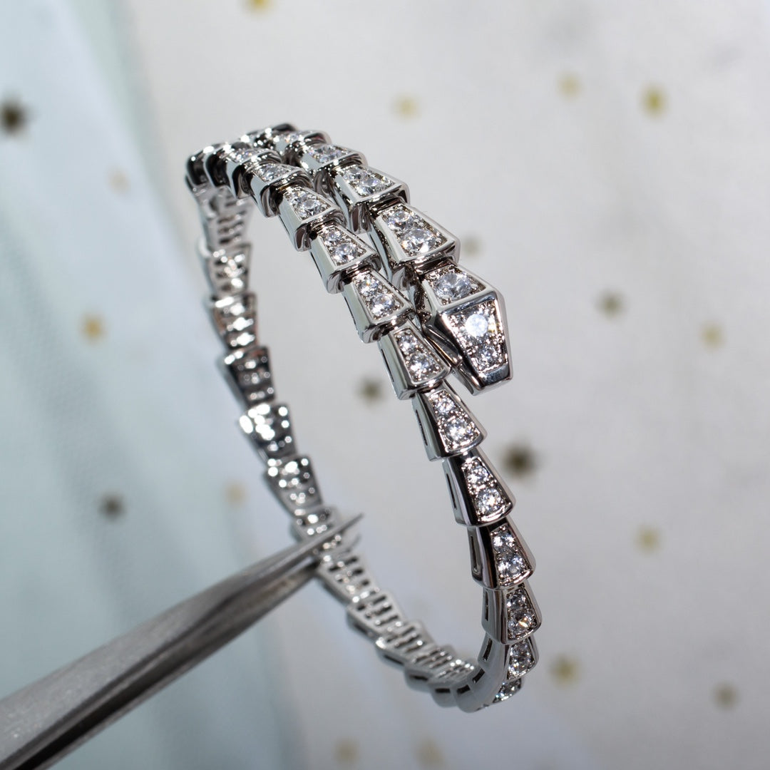 [Kincade Jewelrys]SERPENTI BRACELET 6MM SILVER DIAMOND