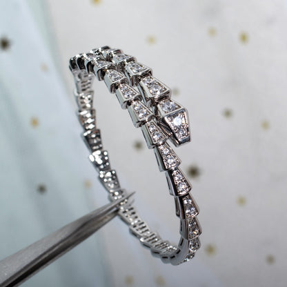 [Kincade Jewelrys]SERPENTI BRACELET 6MM SILVER DIAMOND