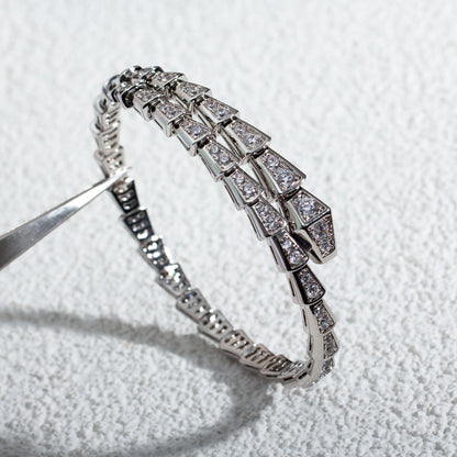 [Kincade Jewelrys]SERPENTI BRACELET 6MM SILVER DIAMOND