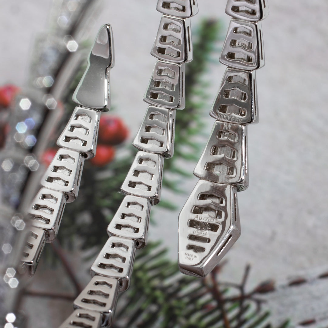 [Kincade Jewelrys]SERPENTI BRACELET SILVER DIAMOND DOUBLE ROW