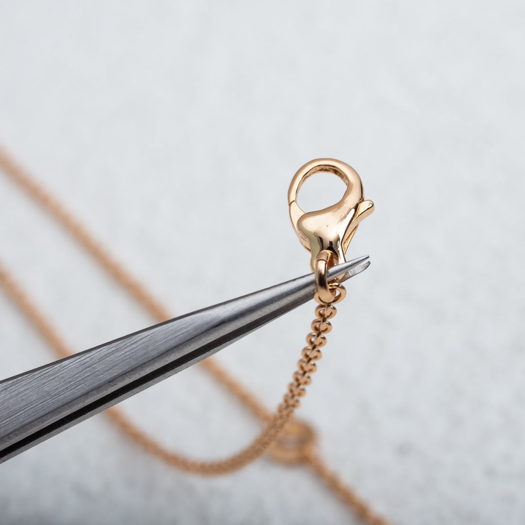 [Kincade Jewelrys]PARENTESI NECKLACE PINK GOLD