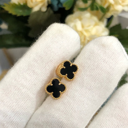 [Kincade Jewelrys]CLOVER MINI GOLD EARRINGS
