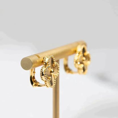 [Kincade Jewelrys]CLOVER MEDIUM 1 MOTIFS LASER EARRINGS