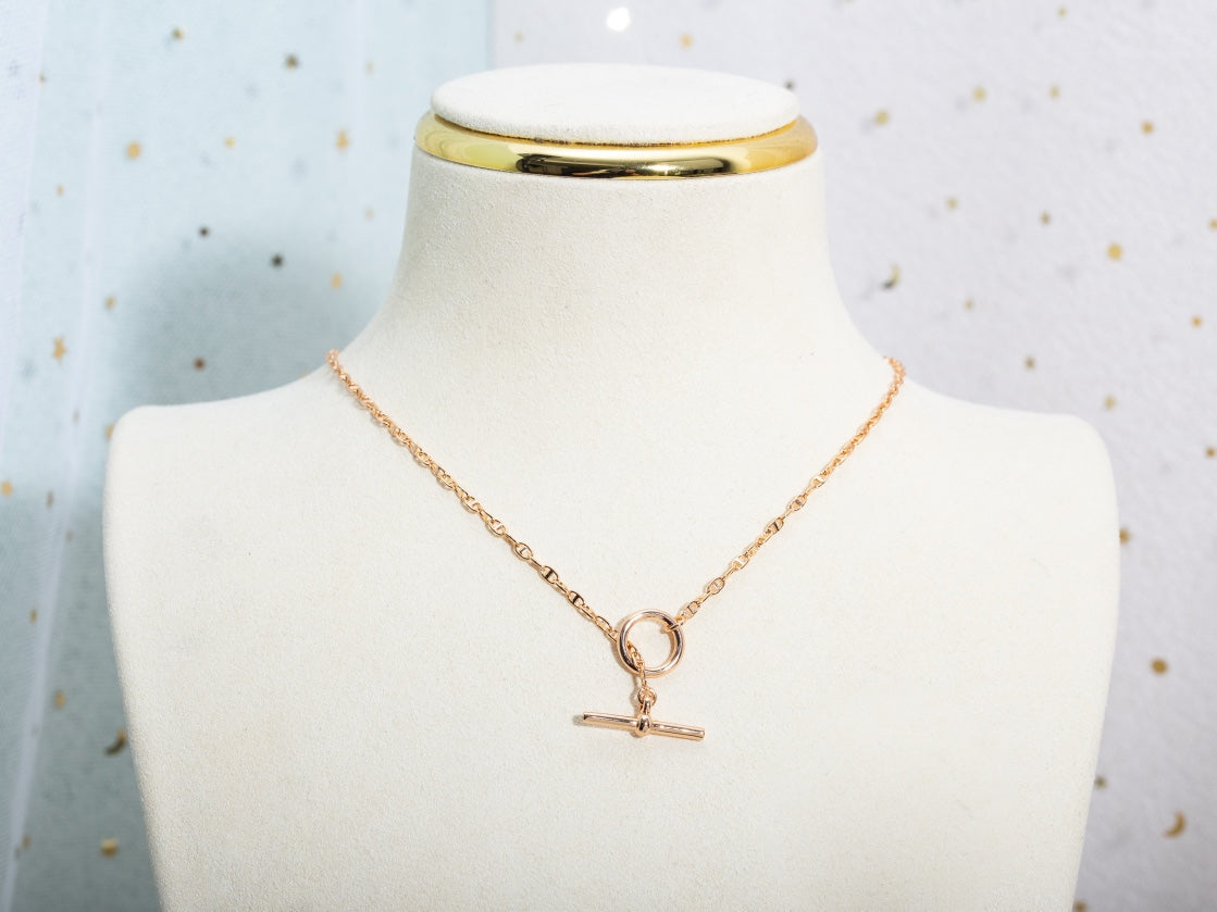 [Kincade Jewelrys]ECHAPPEE NECKLACE PINK GOLD