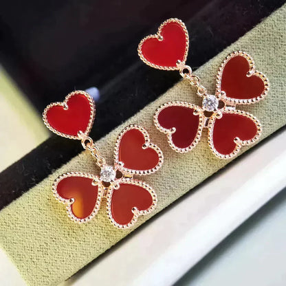 [Kincade Jewelrys]SWEET CLOVER CARNELIAN EARRINGS