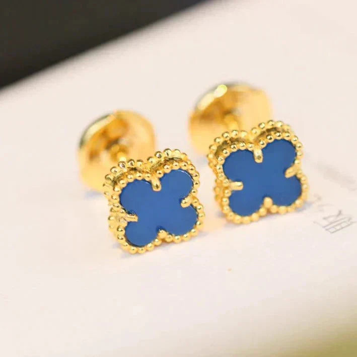 [Kincade Jewelrys]CLOVER MINI 9.5MM TURQUOISE EARRINGS