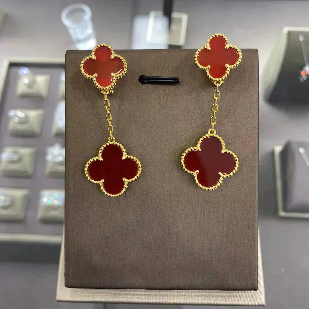[Kincade Jewelrys]CLOVER 2 MOTIFS  EARRINGS (MULTIPLE CHOICESC