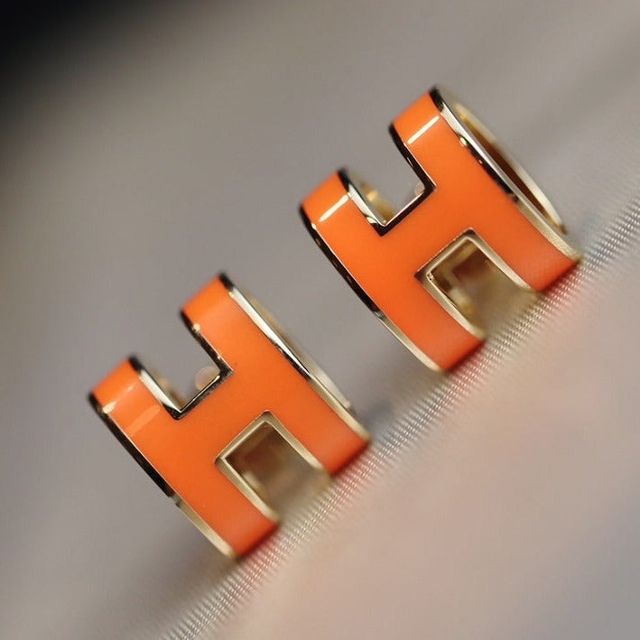 [Kincade Jewelrys]MINI POP H EARRINGS ORANGE