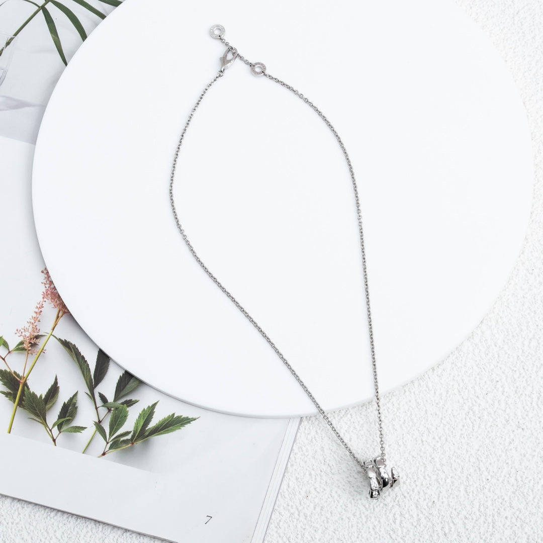 [Kincade Jewelrys]SERPENTI SILVER NECKLACE DIAMOND