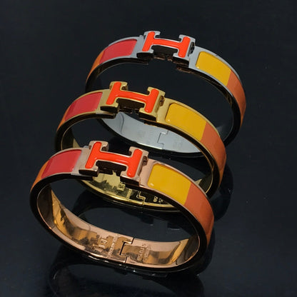 [Kincade Jewelrys]H BRACELET ORANGE RAINBOW CERAMIC