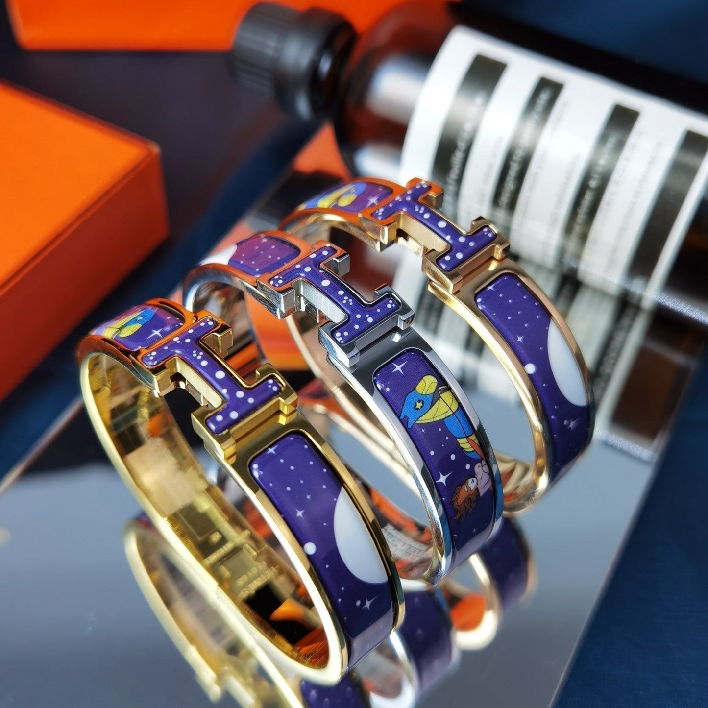 [Kincade Jewelrys]H STAR AND MOON BRACELET 12MM