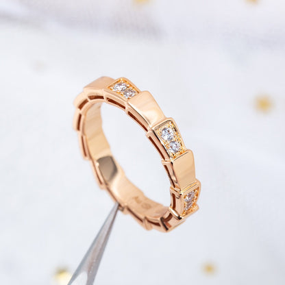 [Kincade Jewelrys]SERPENTI RING PINK GOLD  3MM