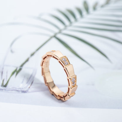 [Kincade Jewelrys]SERPENTI RING PINK GOLD  3MM