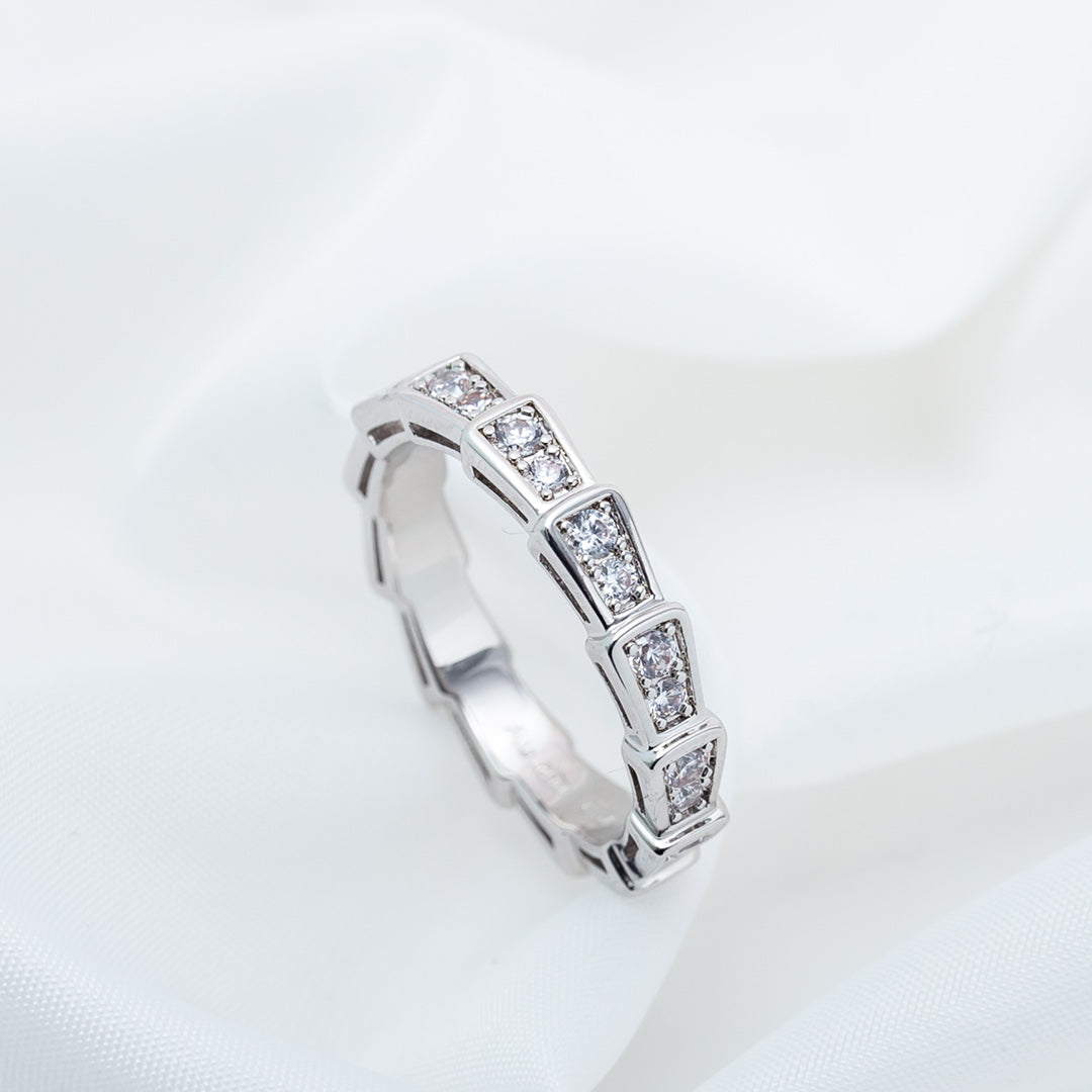 [Kincade Jewelrys]SERPENTI RING SILVER DIAMOND PAVED 3MM