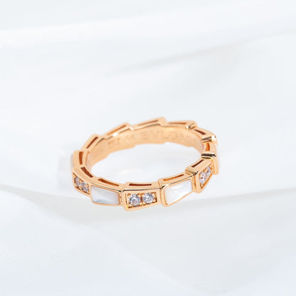 [Kincade Jewelrys]SERPENTI RING PINK GOLD DIAMOND MOP 3MM