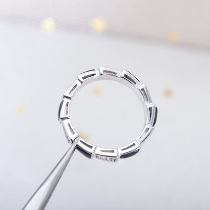 [Kincade Jewelrys]SERPENTI RING SILVER  DIAMOND BLACK MOP 3MM