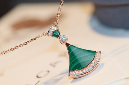 [Kincade Jewelrys]DREAM NECKLACE MALACHITE DIAMOND