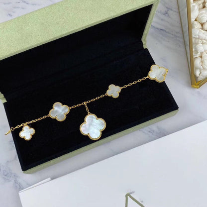 [Kincade Jewelrys]MAGIC CLOVER MOP GOLD BRACELET 5 MOTIFS