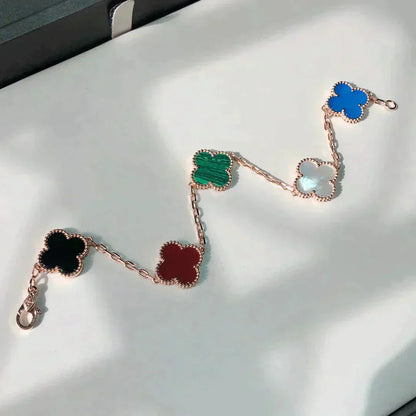 [Kincade Jewelrys]CLOVER 5 MOTIFS MULTICOLOR  BRACELET