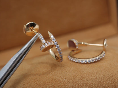 [Kincade Jewelrys]JUSTE EARRINGS 12.75MM PINK GOLD DIAMOND