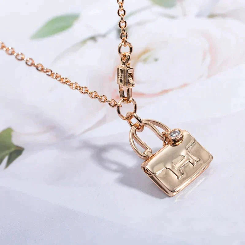 [Kincade Jewelrys]AMULETTE PEDANT ROSE GOLD NECKLACE