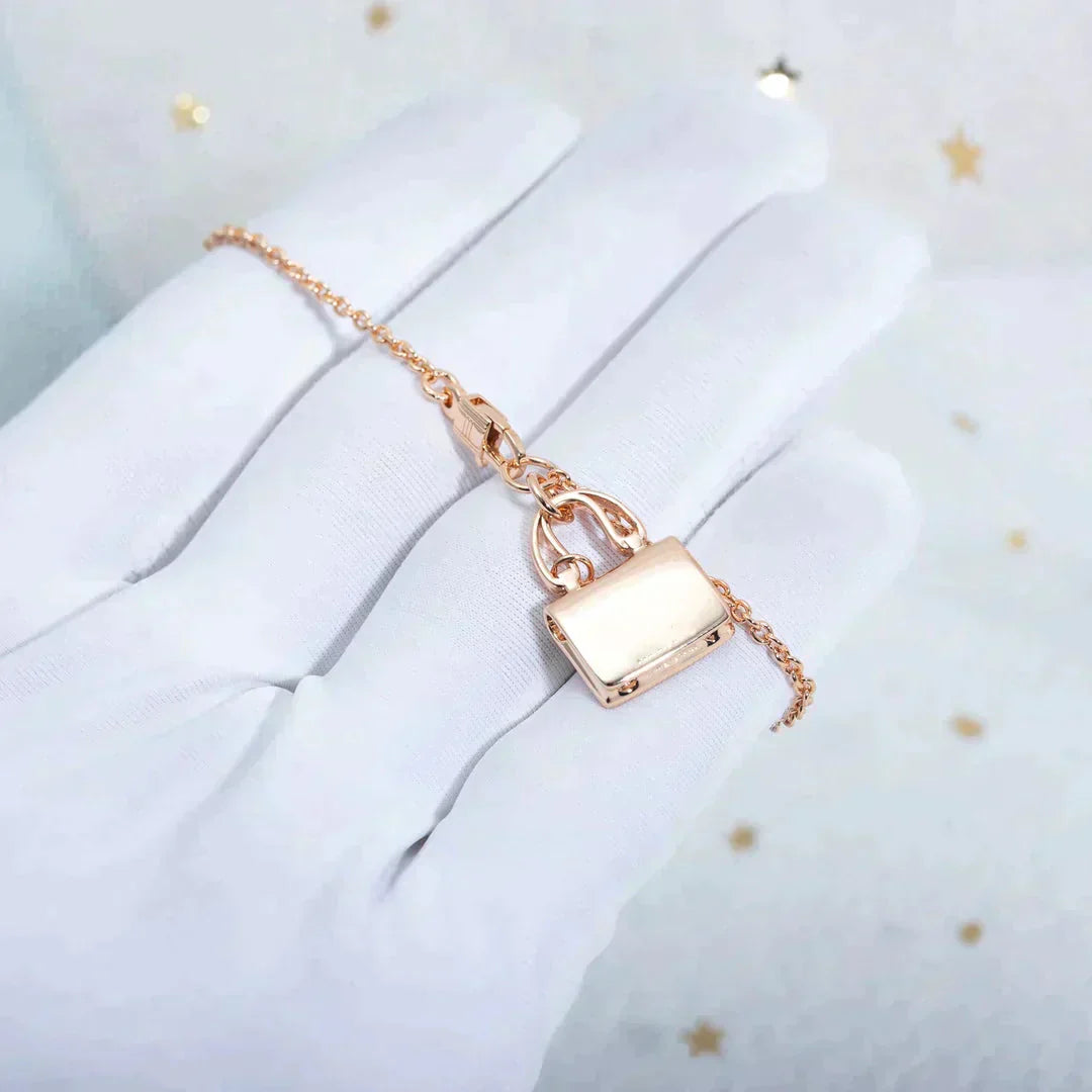 [Kincade Jewelrys]AMULETTE PEDANT ROSE GOLD NECKLACE