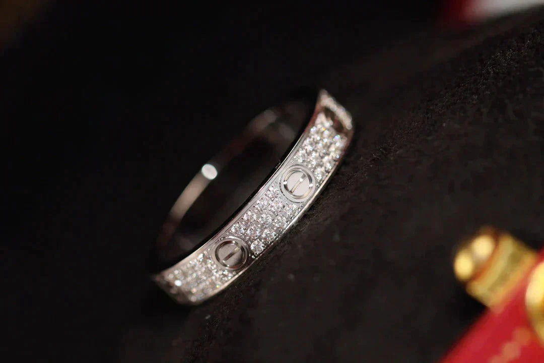 [Kincade Jewelrys]LOVE RING 3.6MM DIAMOND PAVED