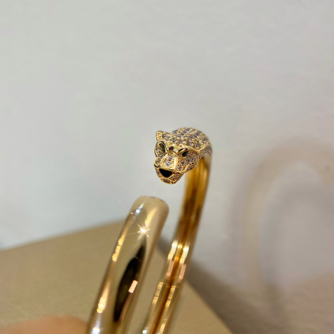 [Kincade Jewelrys]PANTHERE GOLD DIAMOND OPEN BRACELET