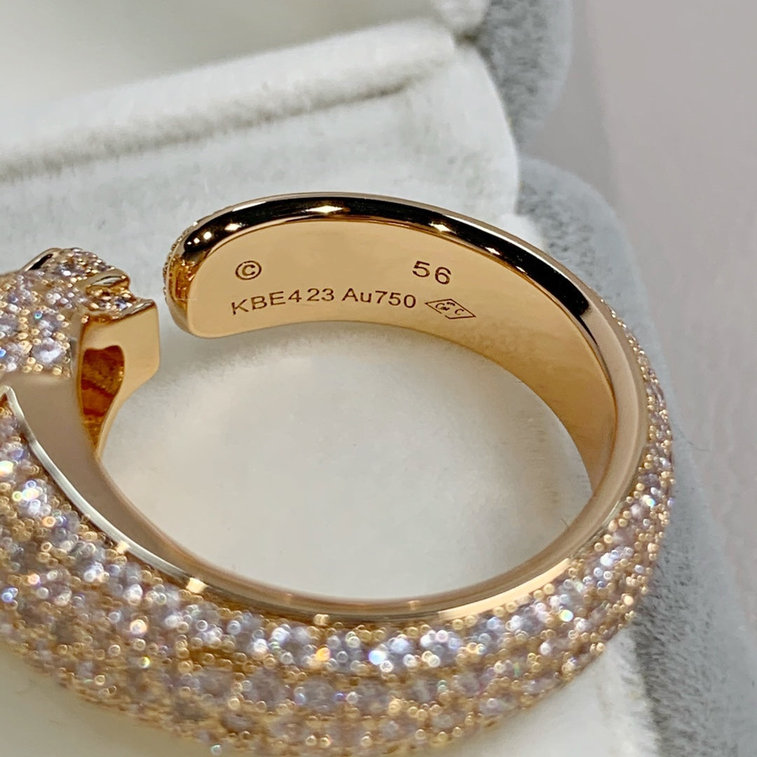 [Kincade Jewelrys]PANTHERE PINK GOLD DIAMOND RING