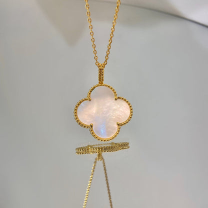 [Kincade Jewelrys]CLOVER 25MM MOP LARGE PENDANT NECKLACE