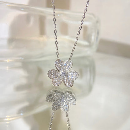 [Kincade Jewelrys]FLOWER DIAMOND NECKLACE