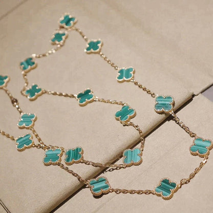 [Kincade Jewelrys]CLOVER 20 MOTIFS MALACHITE GOLD