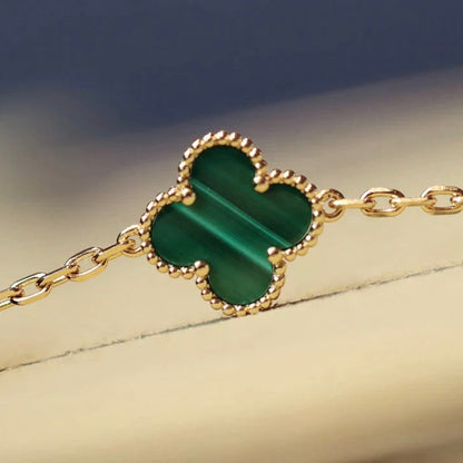 [Kincade Jewelrys]CLOVER 20 MOTIFS MALACHITE GOLD